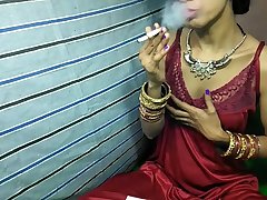 Hot sexy Anita bhabi Rides big cock while smoke Desi video